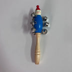 Wooden Bell Stick - Clown - Assorted Designs