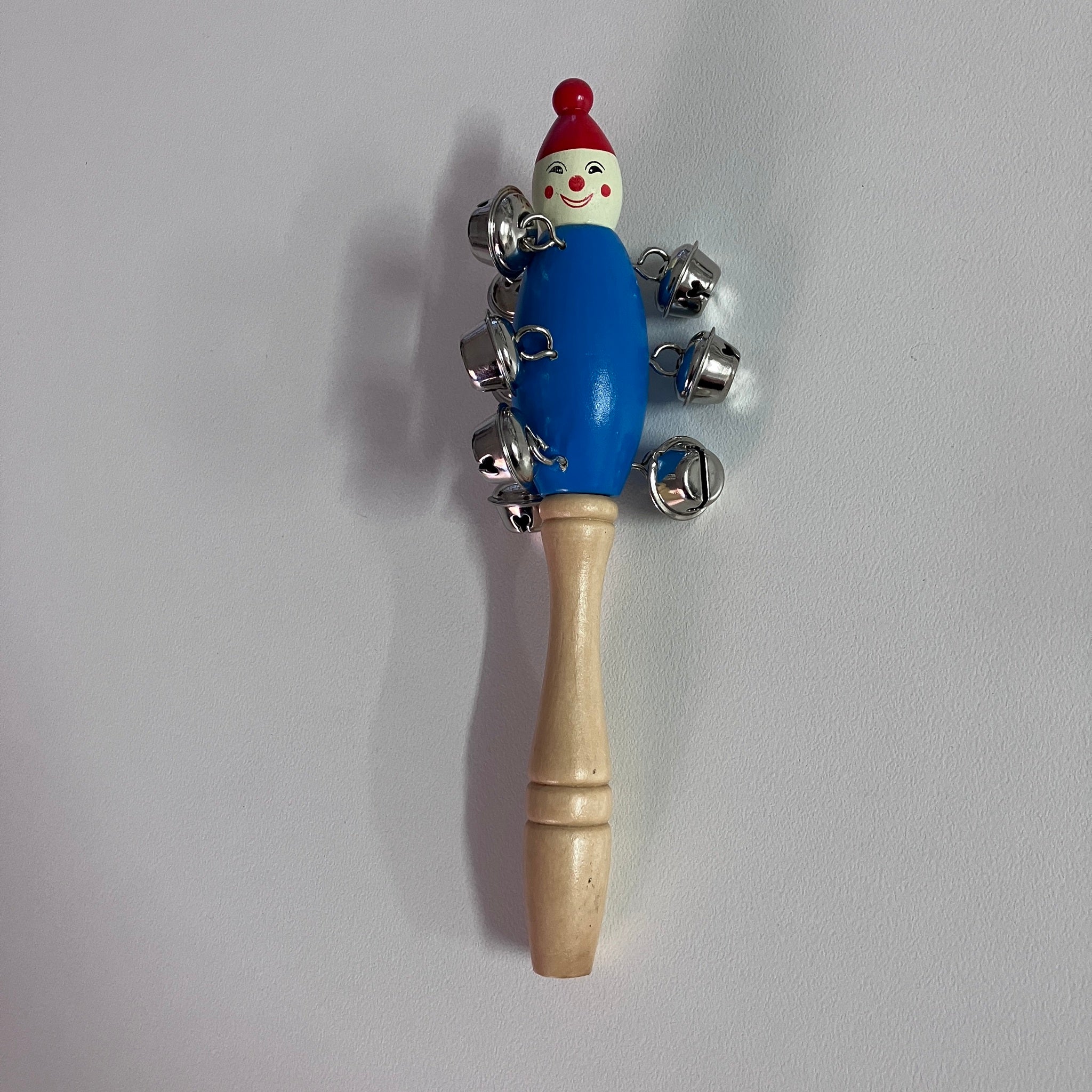 Wooden Bell Stick - Clown - Assorted Designs