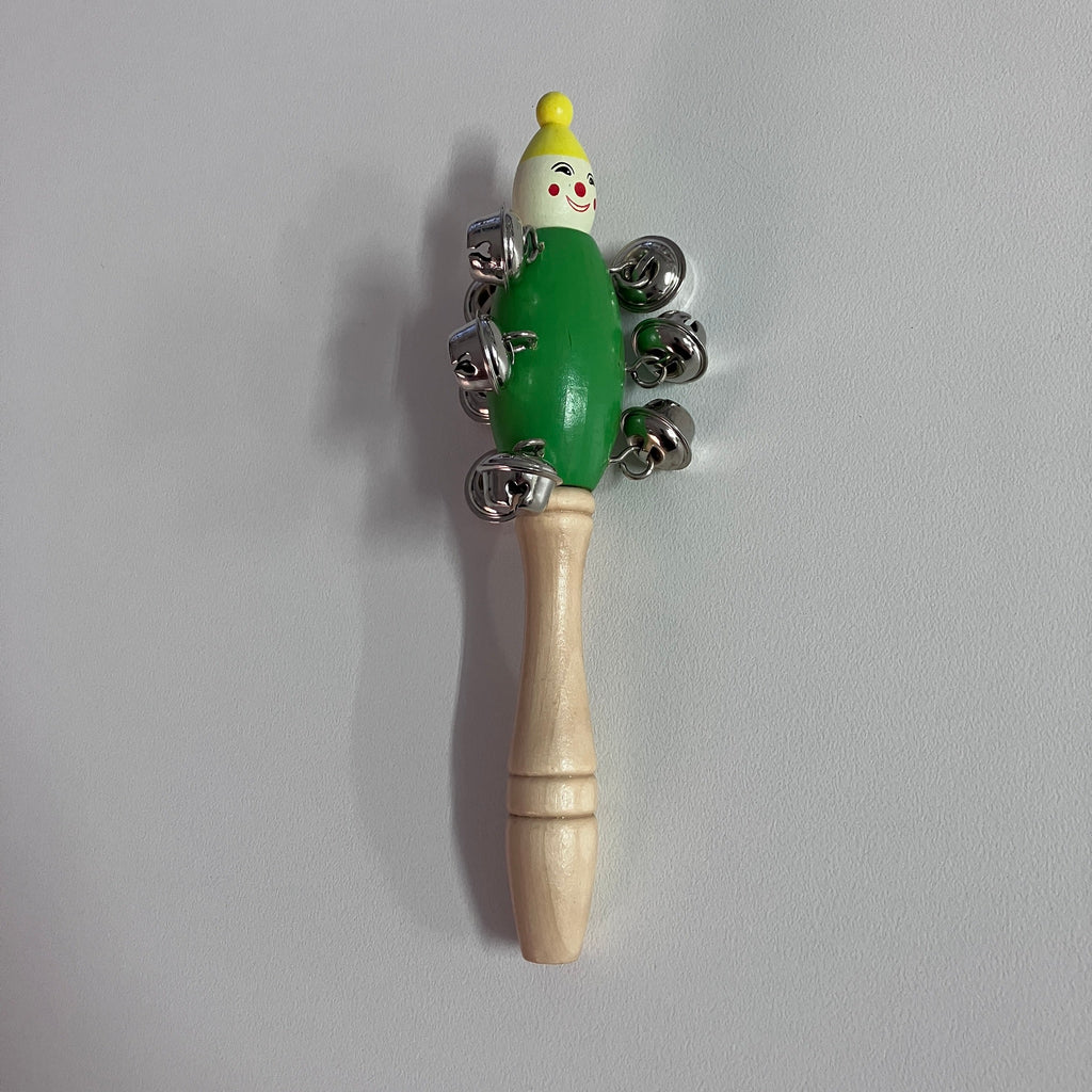Wooden Bell Stick - Clown - Assorted Designs