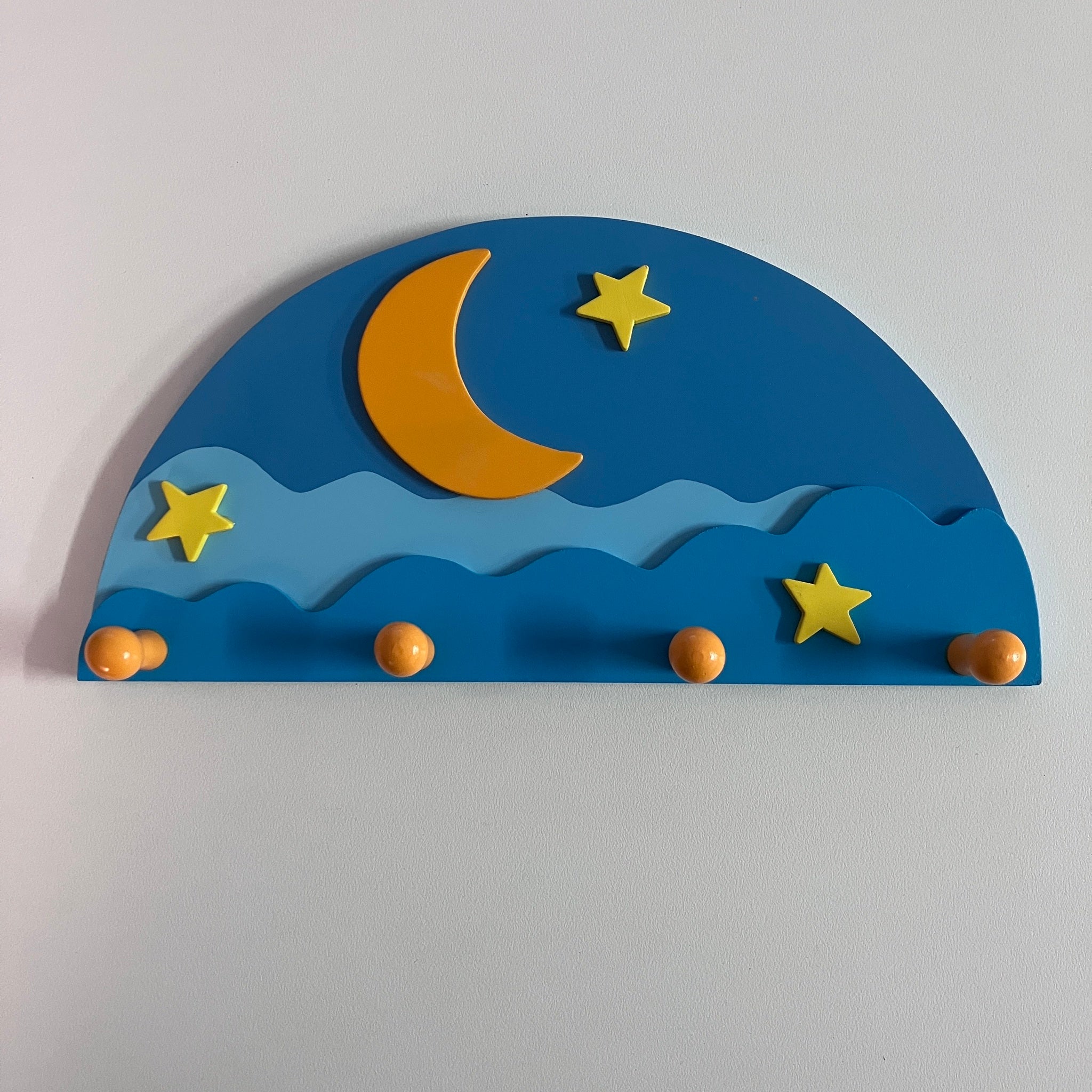 Wooden Coat Hooks - Moon