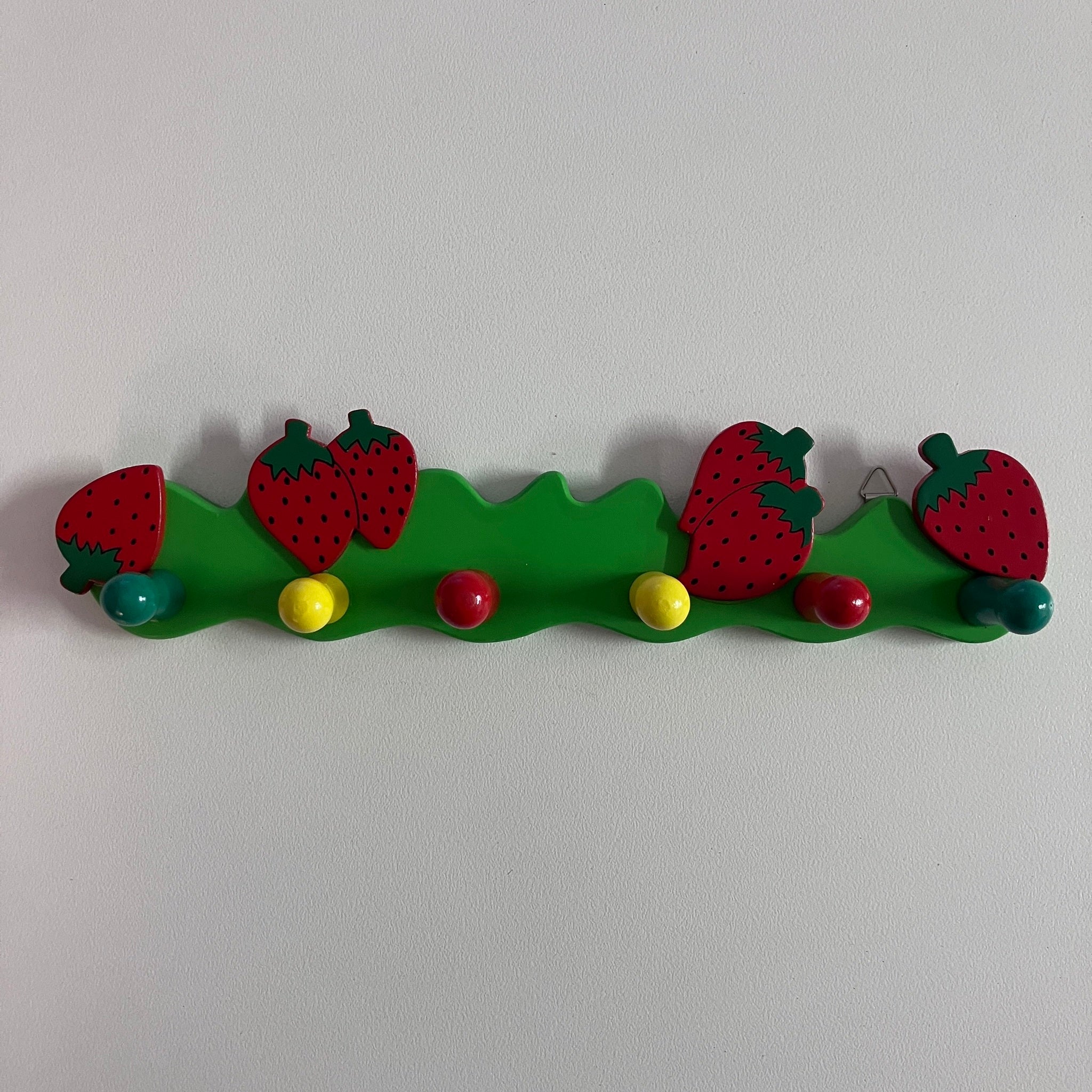 Wooden Coat Hooks - Strawberries
