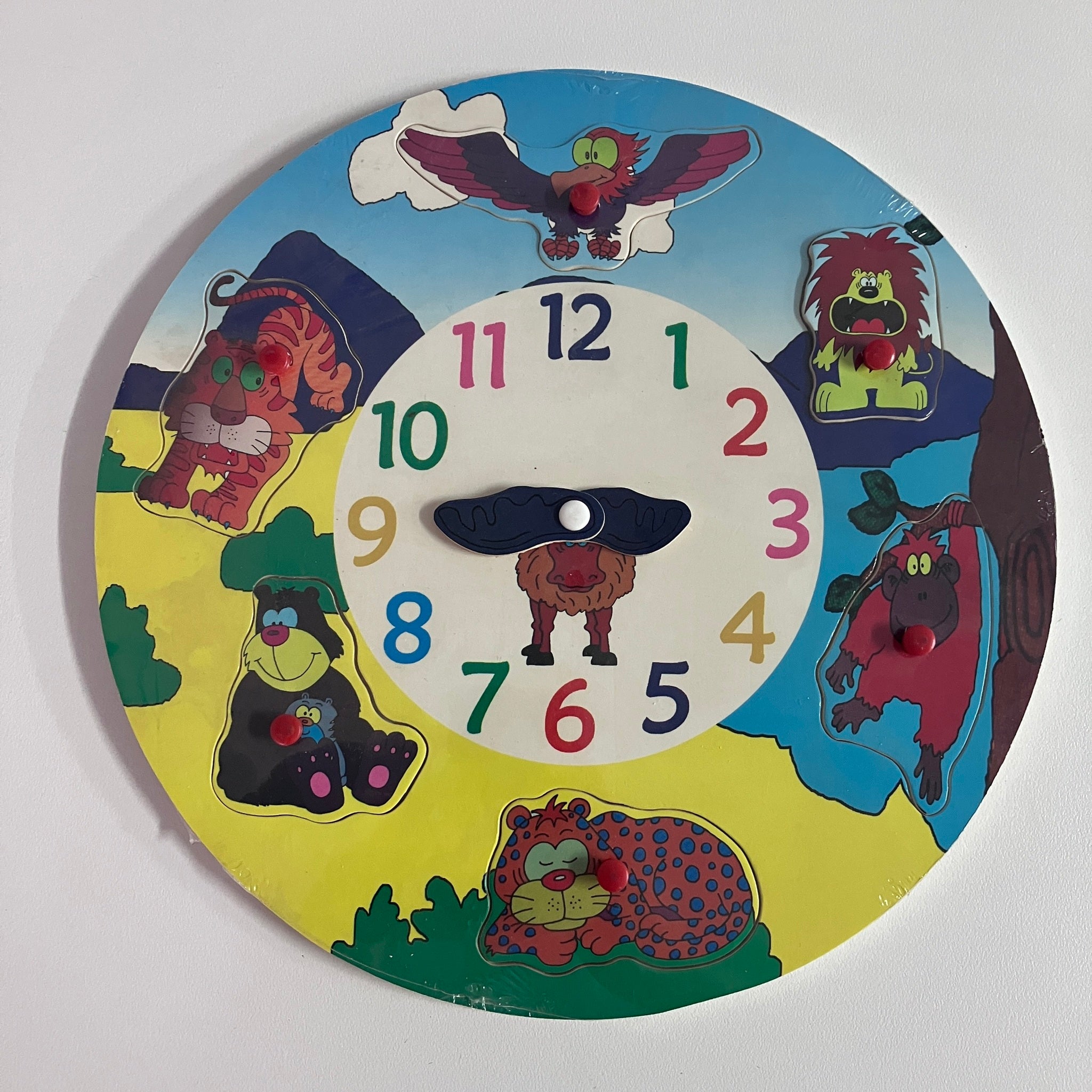 Wooden Puzzle - Jungle Animal Clock