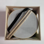Wooden Drum in Wooden Box - Colourful Pattern