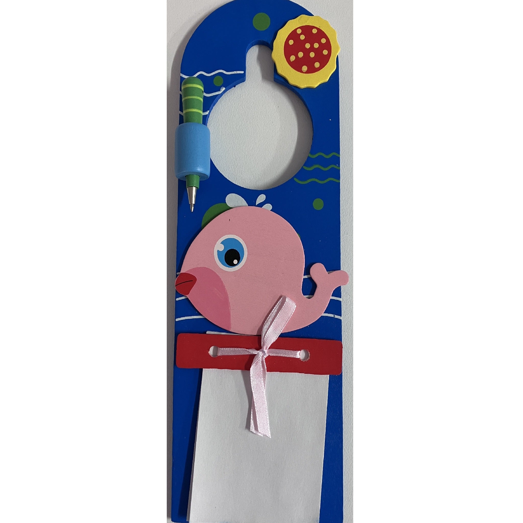 Wooden Door Handle Memo - Whale