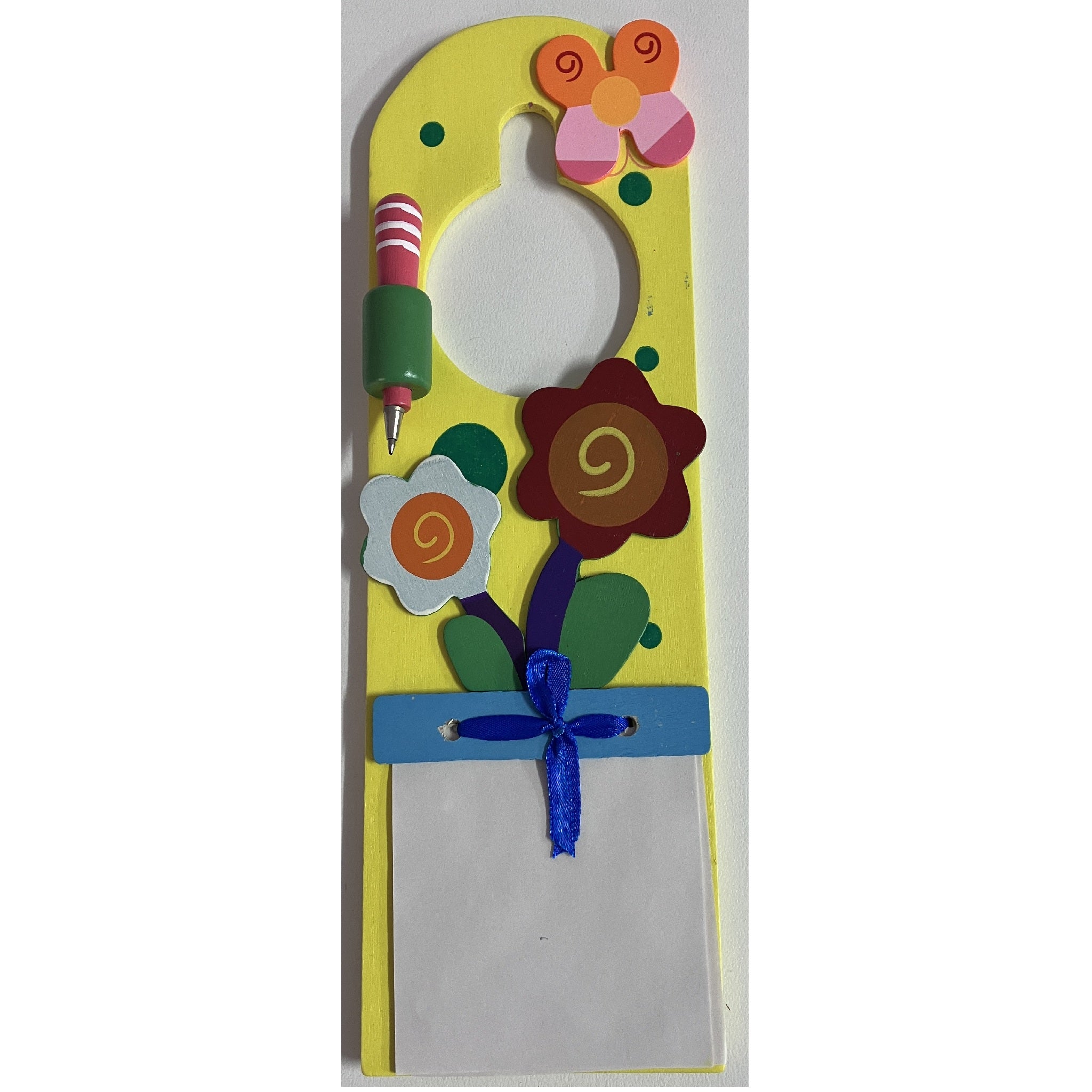 Wooden Door Handle Memo - Flower