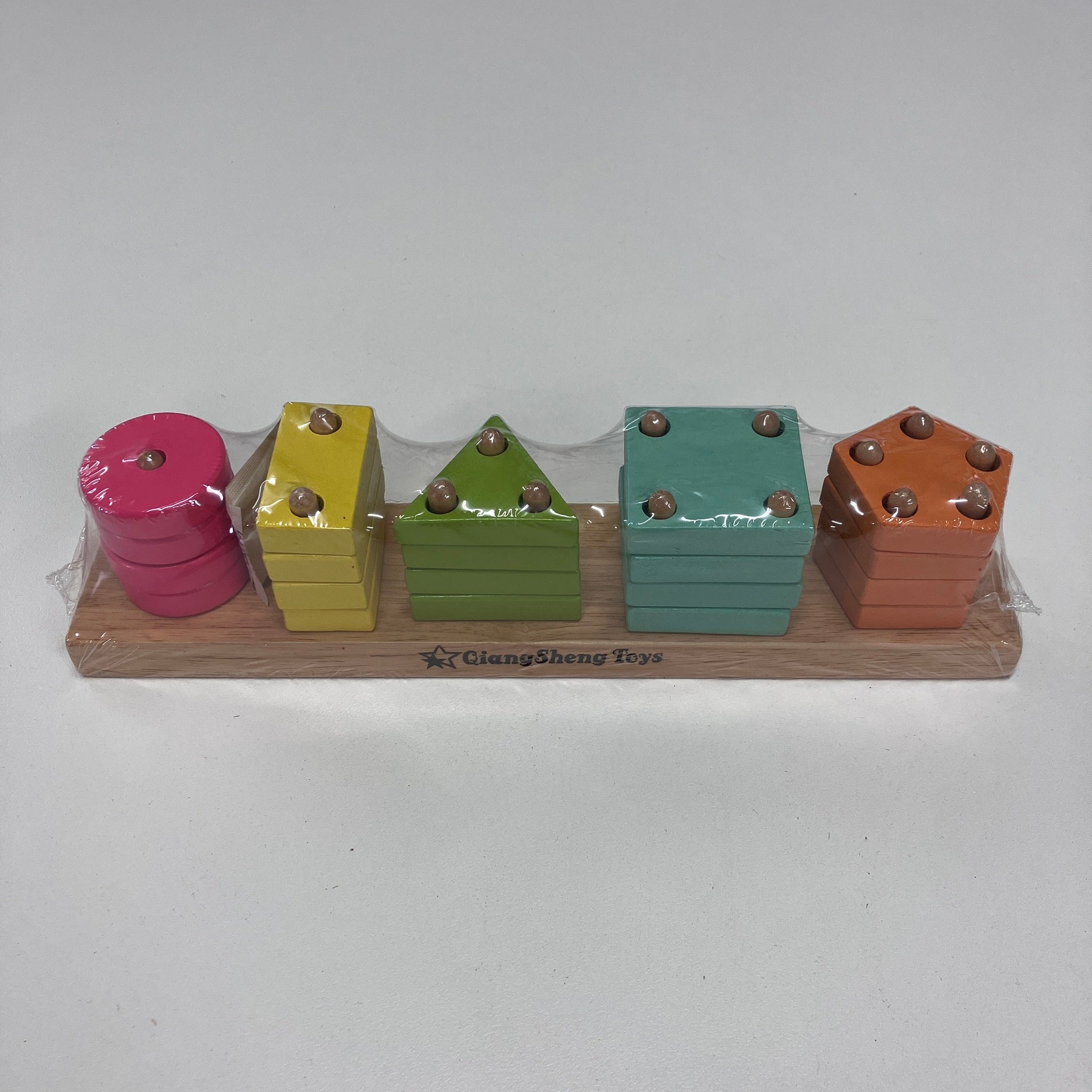 Wooden Geometry Stacker - Shapes