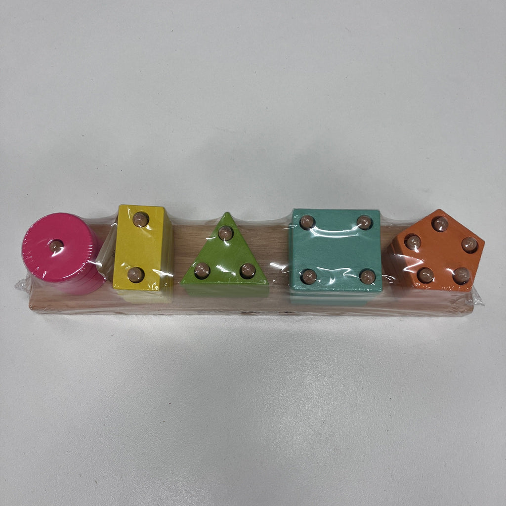 Wooden Geometry Stacker - Shapes