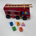 Wooden Build it Yourself - Fire Truck Shape Sorter