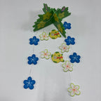 Wooden Mobile - Green Flower - Butterfly