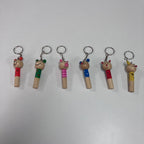 Wooden Keyring with Whistle - Animals - Assorted Designs