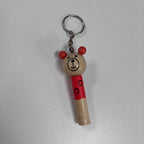 Wooden Keyring with Whistle - Animals - Assorted Designs