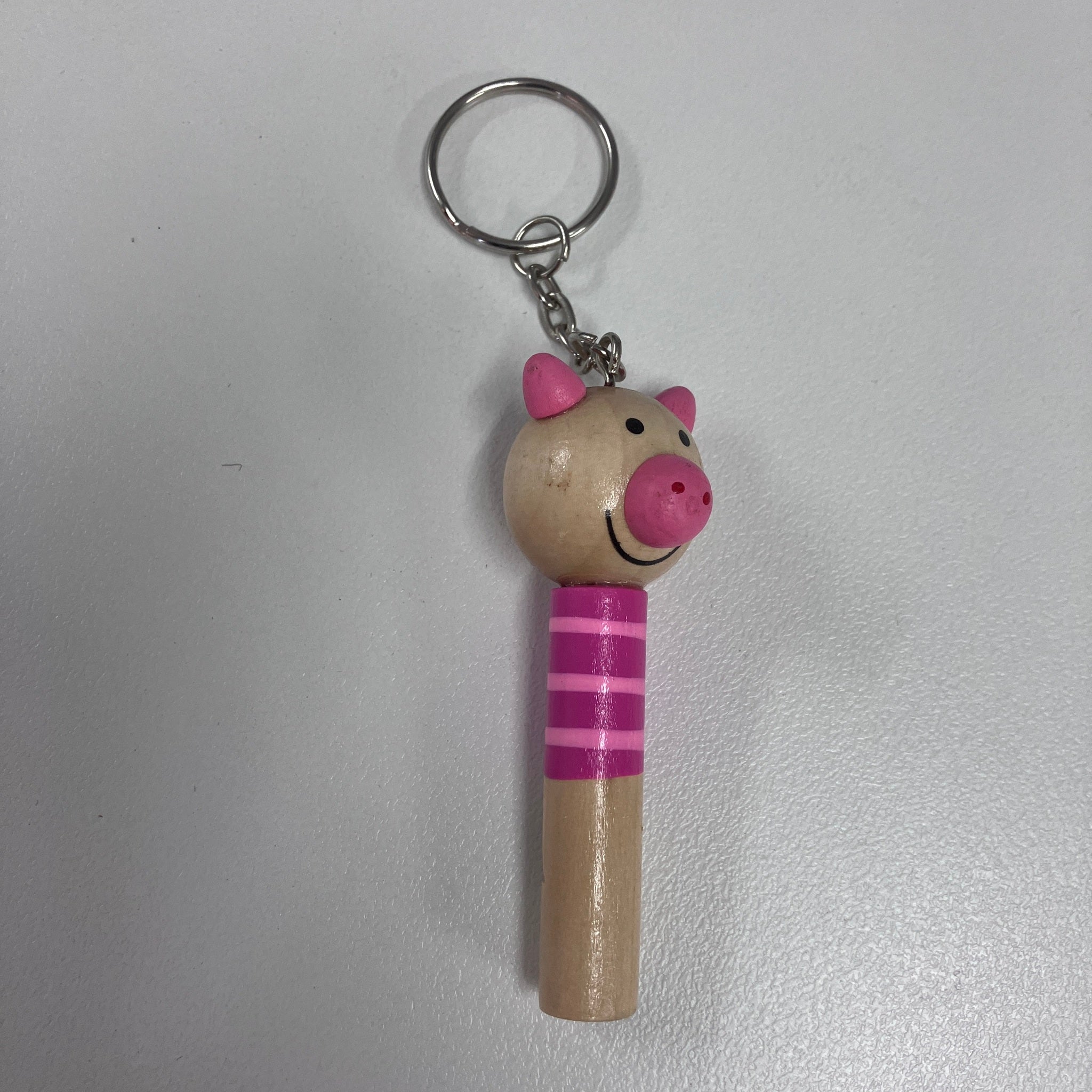 Wooden Keyring with Whistle - Animals - Assorted Designs