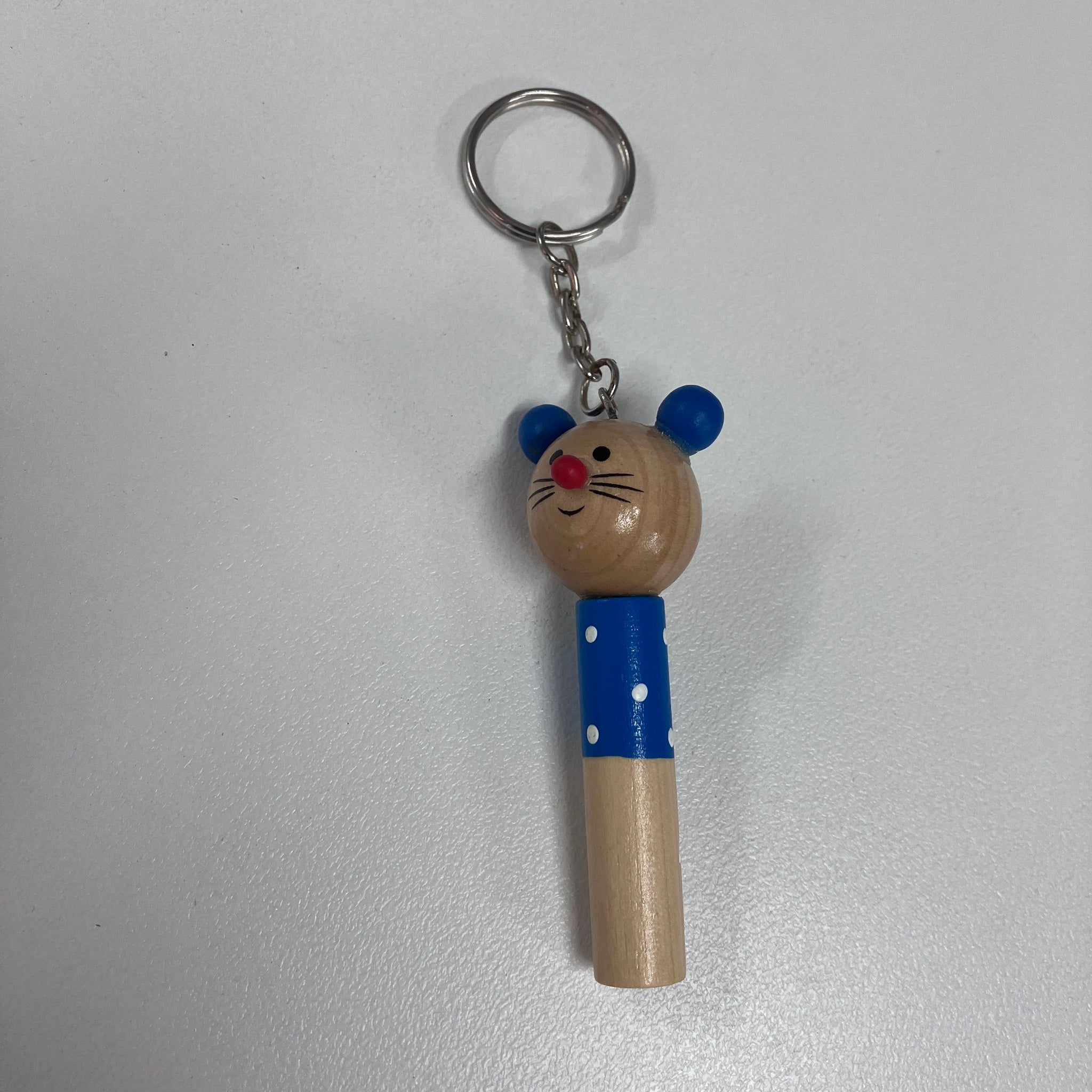 Wooden Keyring with Whistle - Animals - Assorted Designs