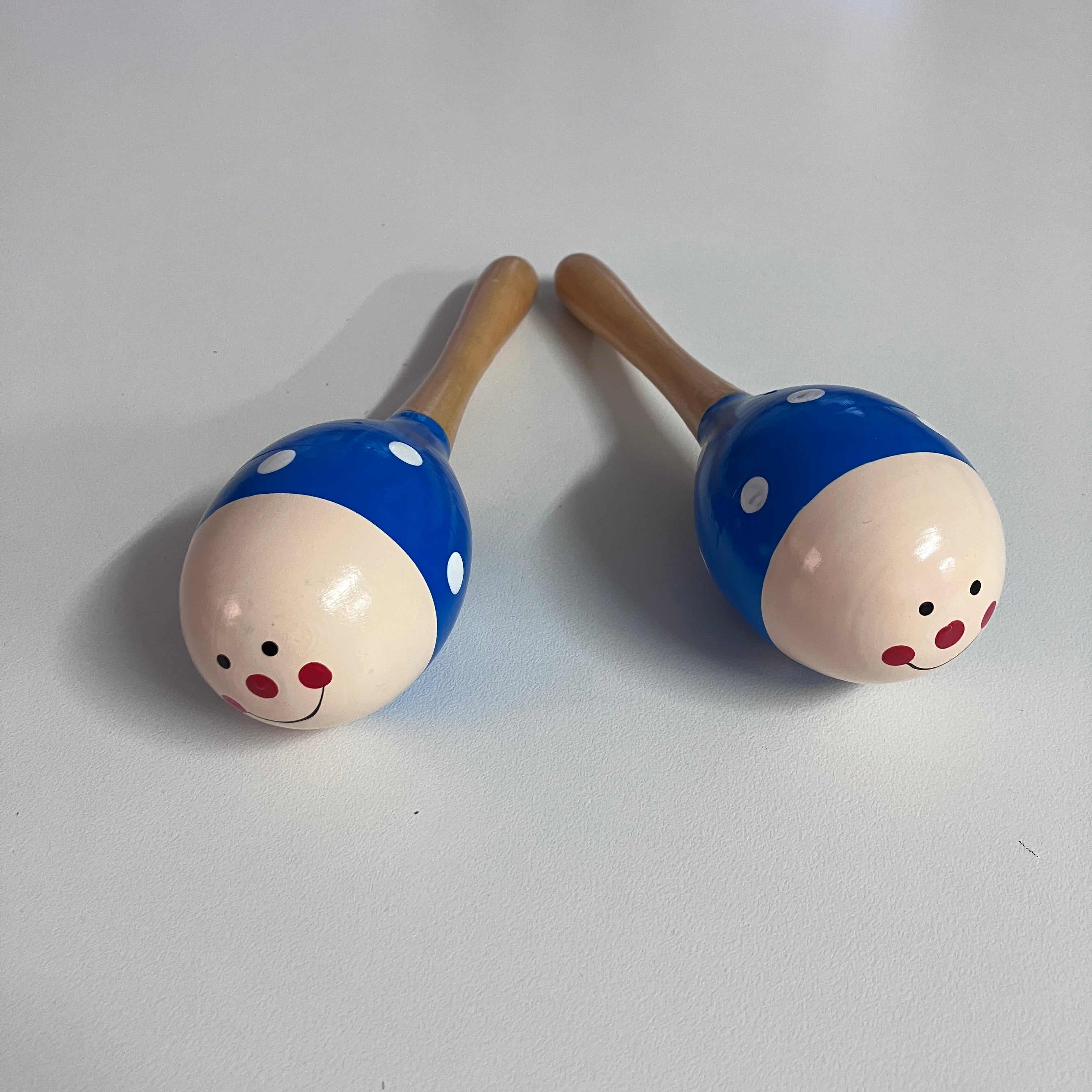 Wooden Maracas - 20cm - Blue Spot Bug