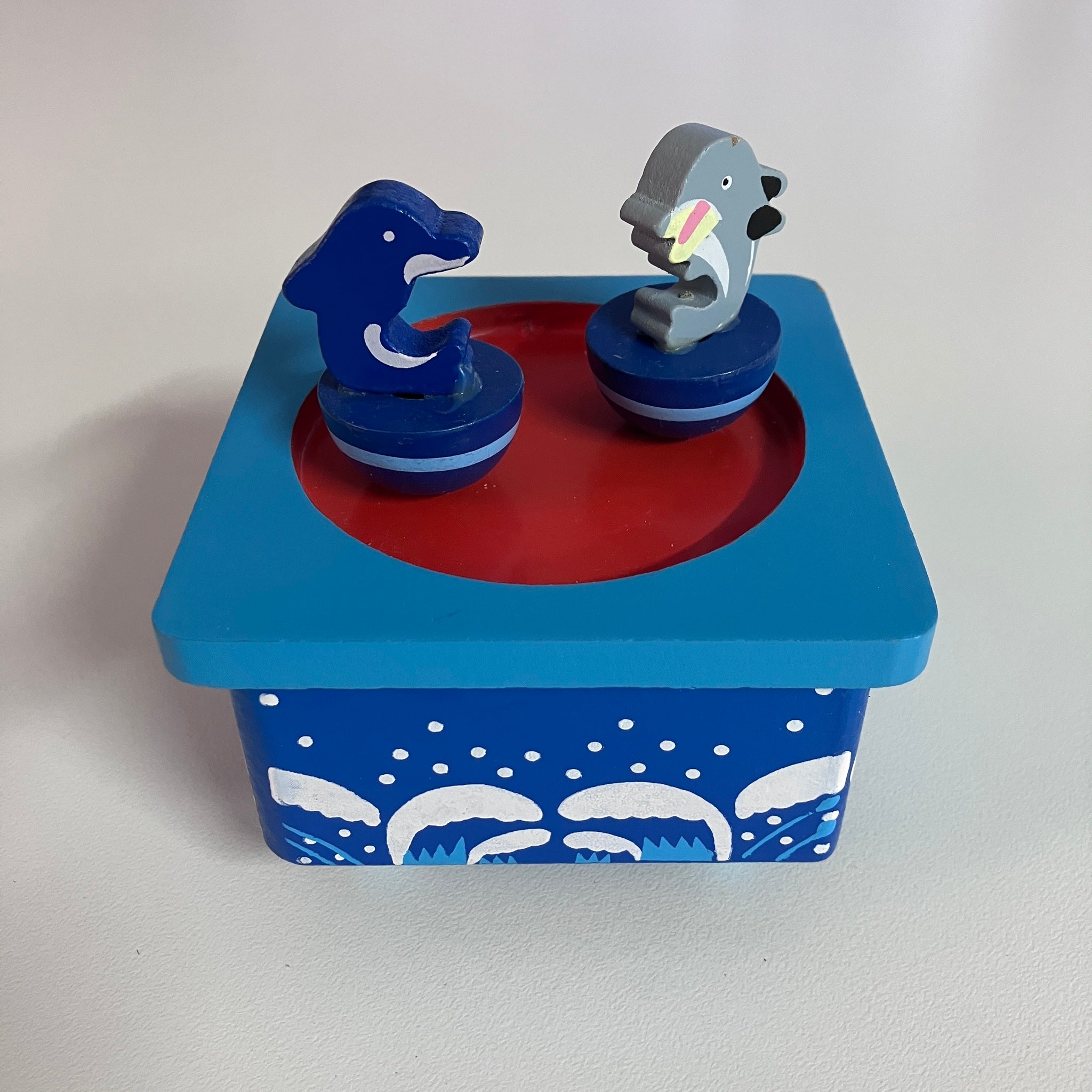 Wooden Music Box - Dolphins