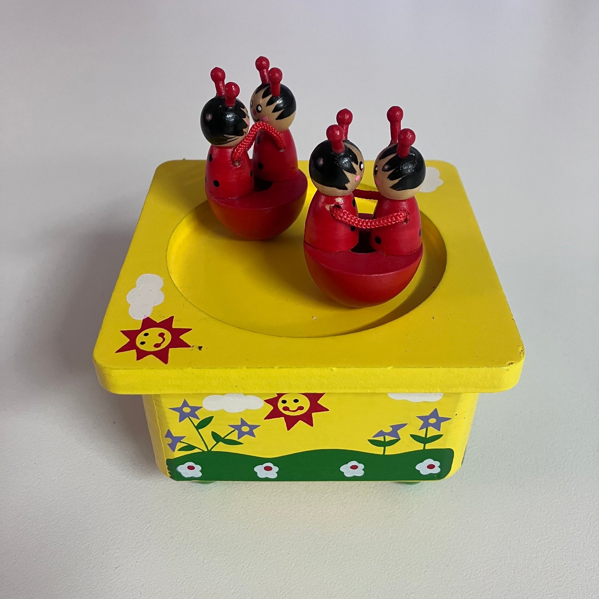 Wooden Music Box - Ladybird Pair