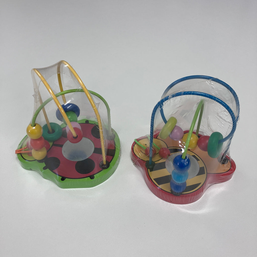 Wooden Maze - Roller Coaster Beads - Insects - Assorted Designs