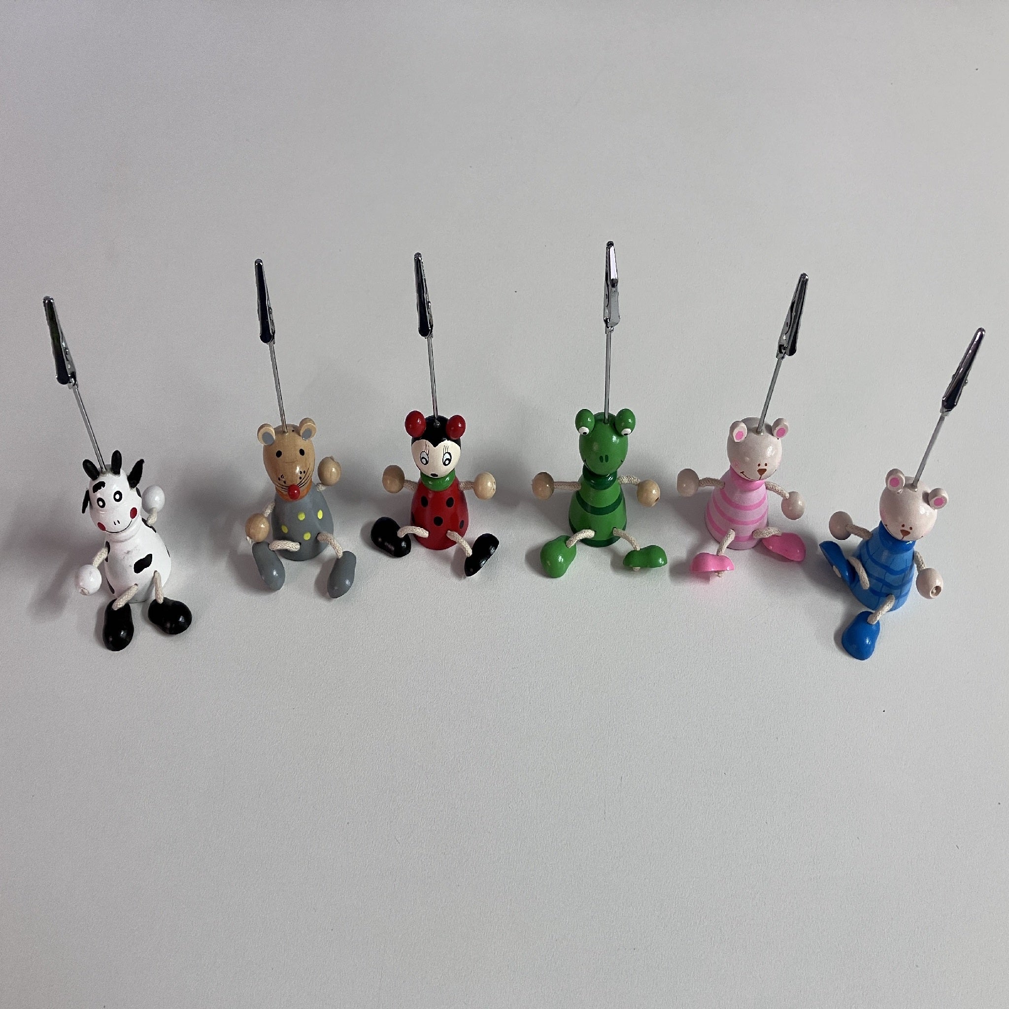 Wooden Message Clips - Animals