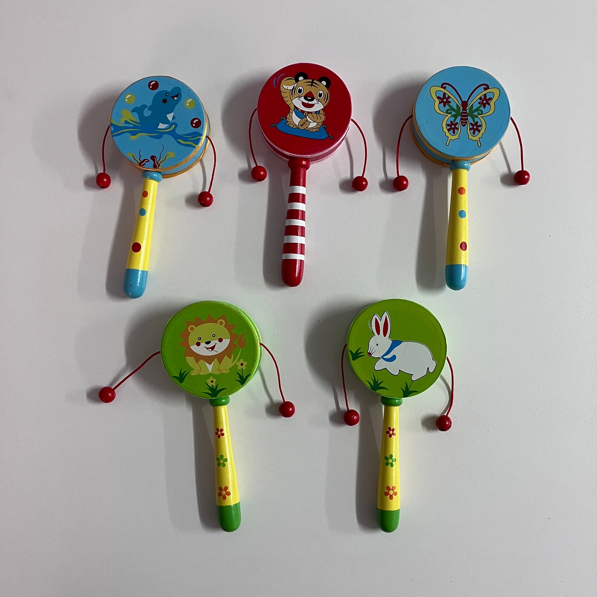 Wooden Rattle Drum - Assorted