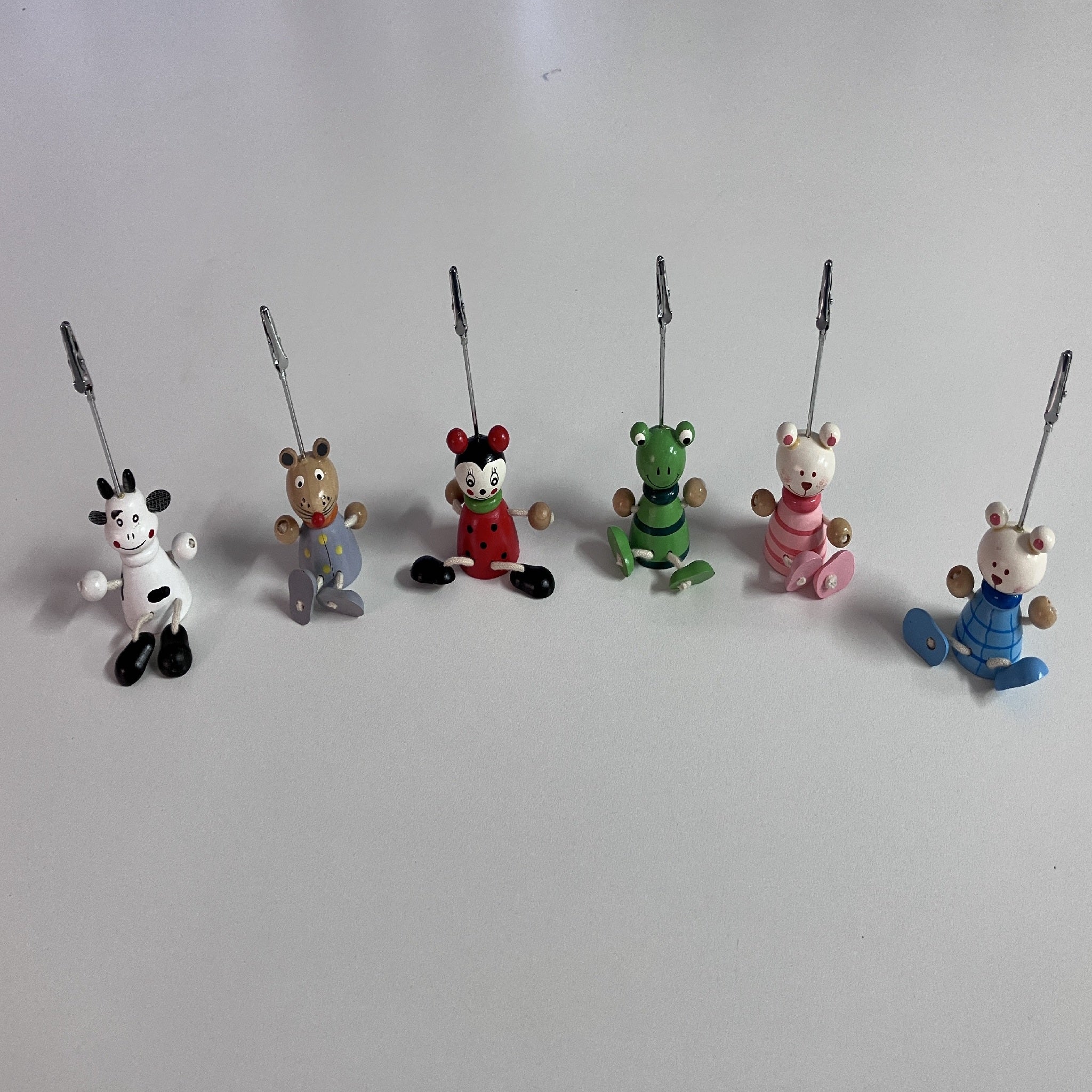 Wooden Message Clips - Animals