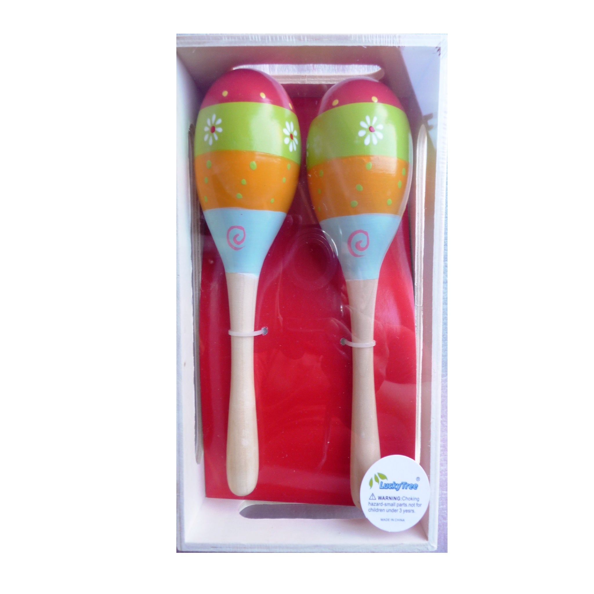 Wooden Maracas in Box - 19cm - Spring