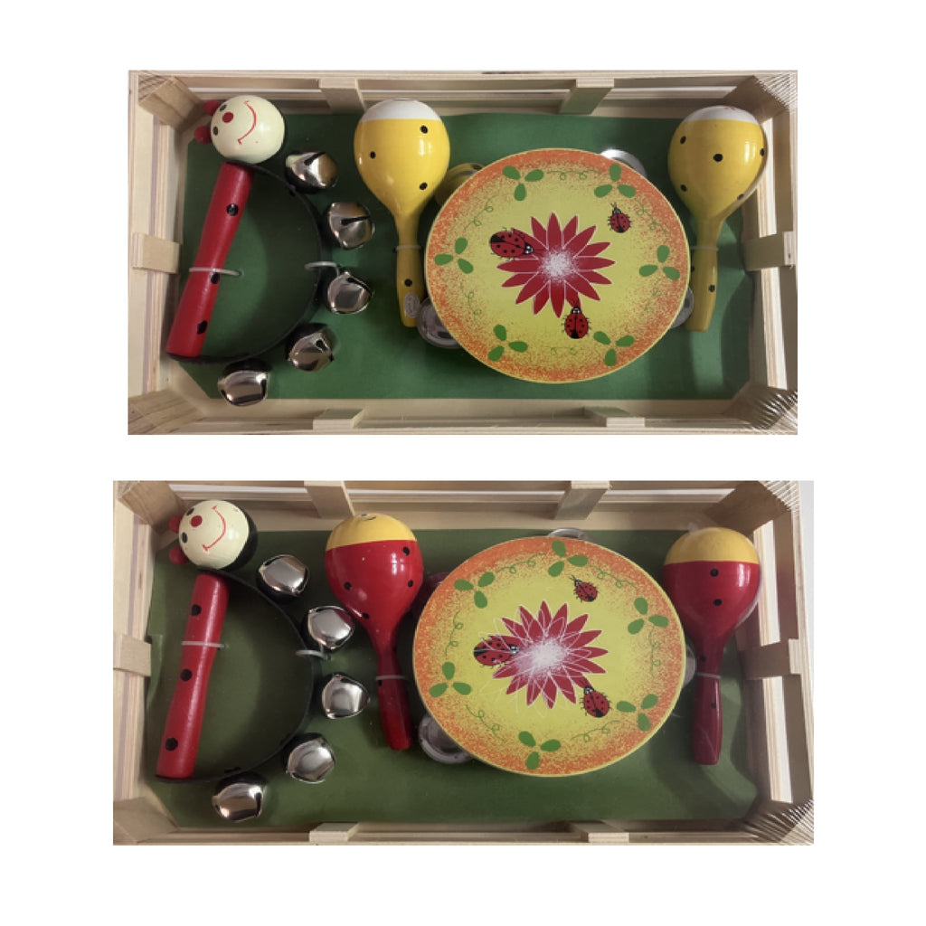 Music Set in Wooden Box - Small - Ladybird Set 2