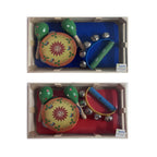 Music Set in Wooden Box - Small - Bee - Green Dot Maracas