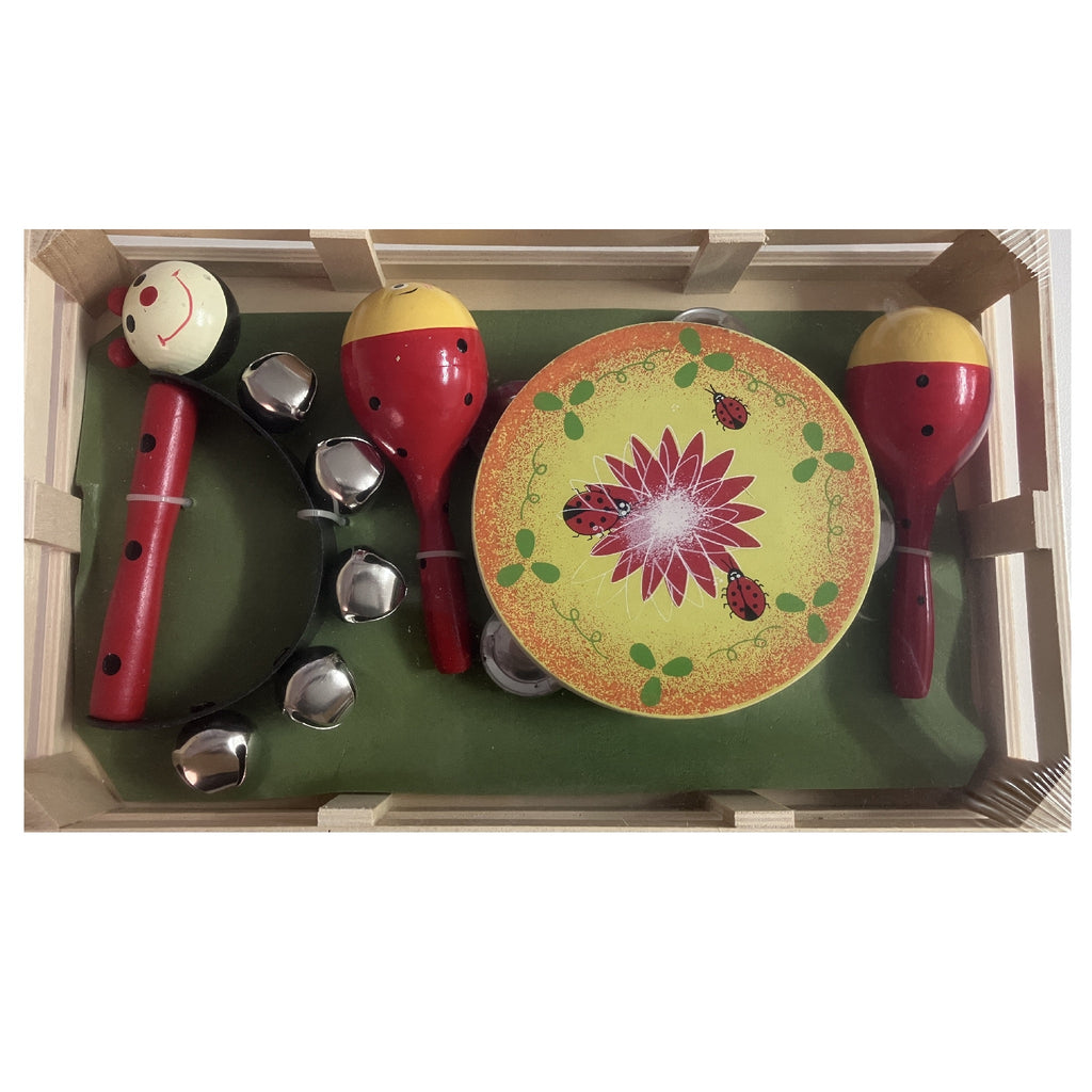 Music Set in Wooden Box - Small - Ladybird Set 2