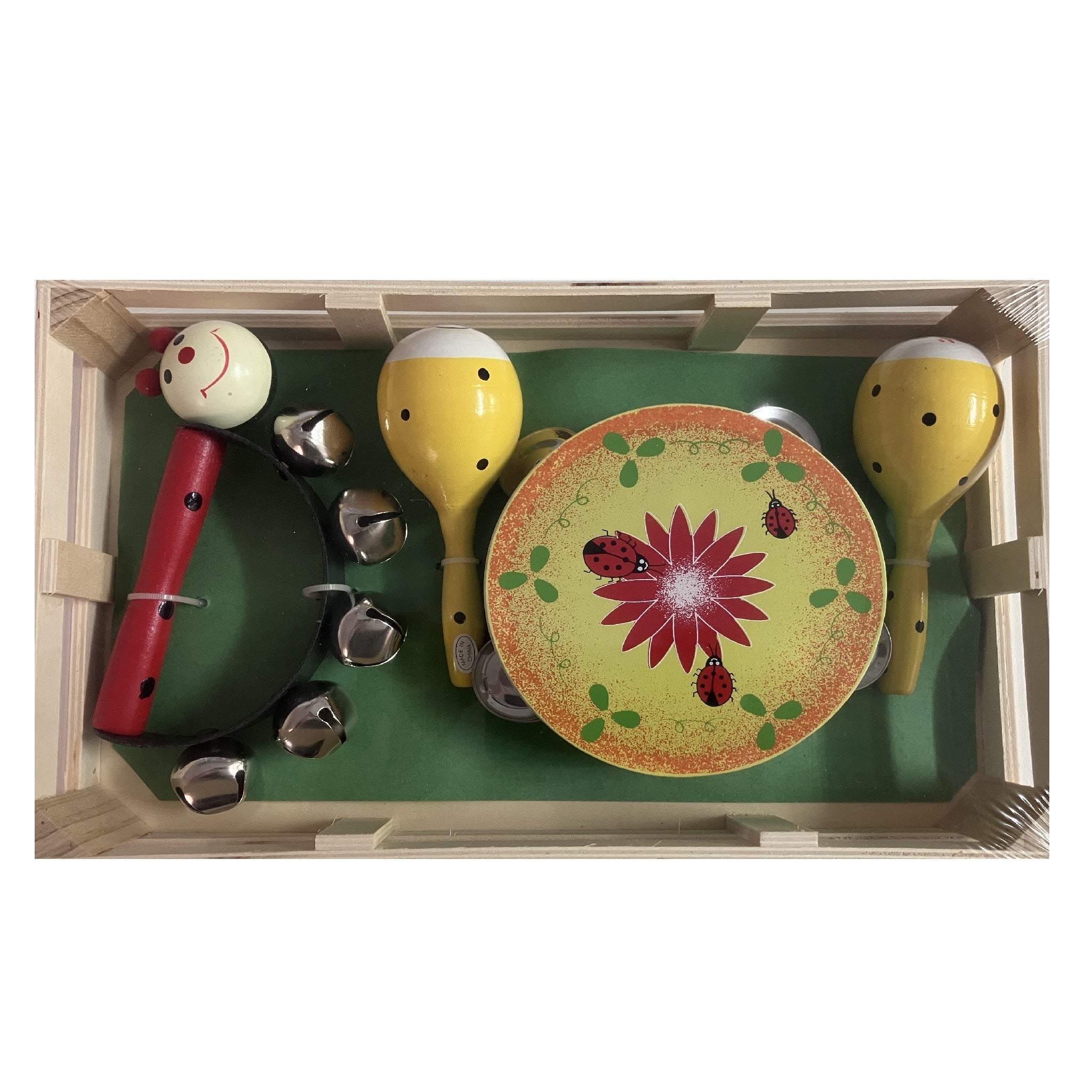 Music Set in Wooden Box - Small - Ladybird Set 2