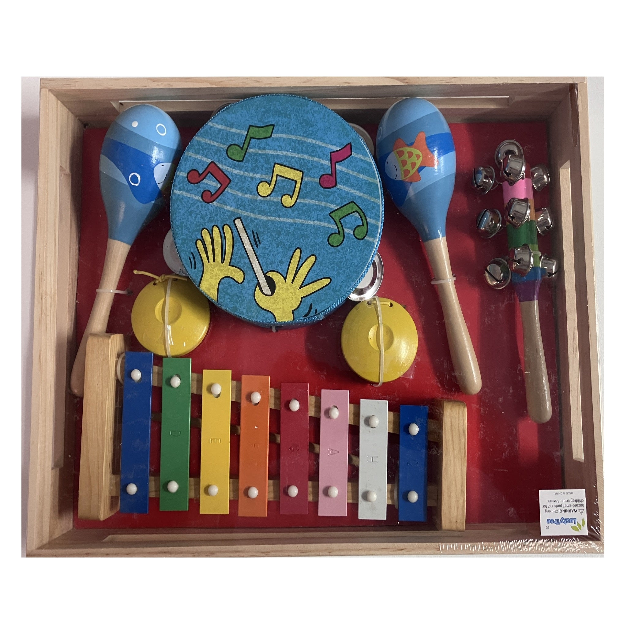 Music Set in Wooden Box - Large - 7pc - Music