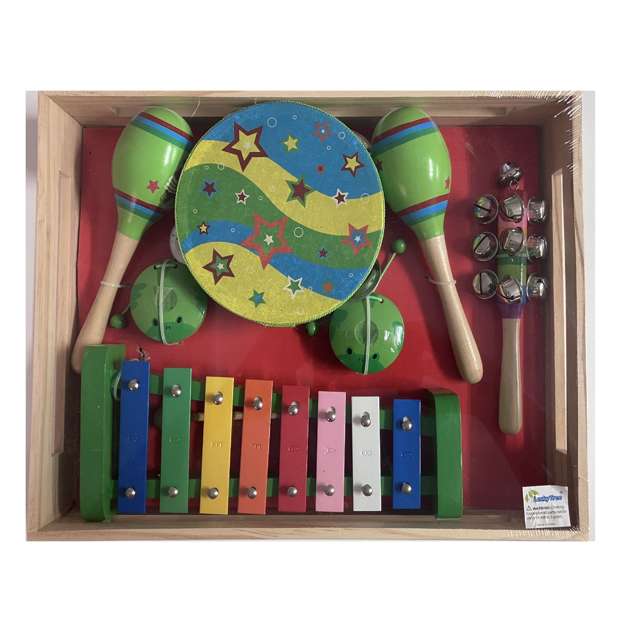 Music Set in Wooden Box - Large - 7pc - Stars