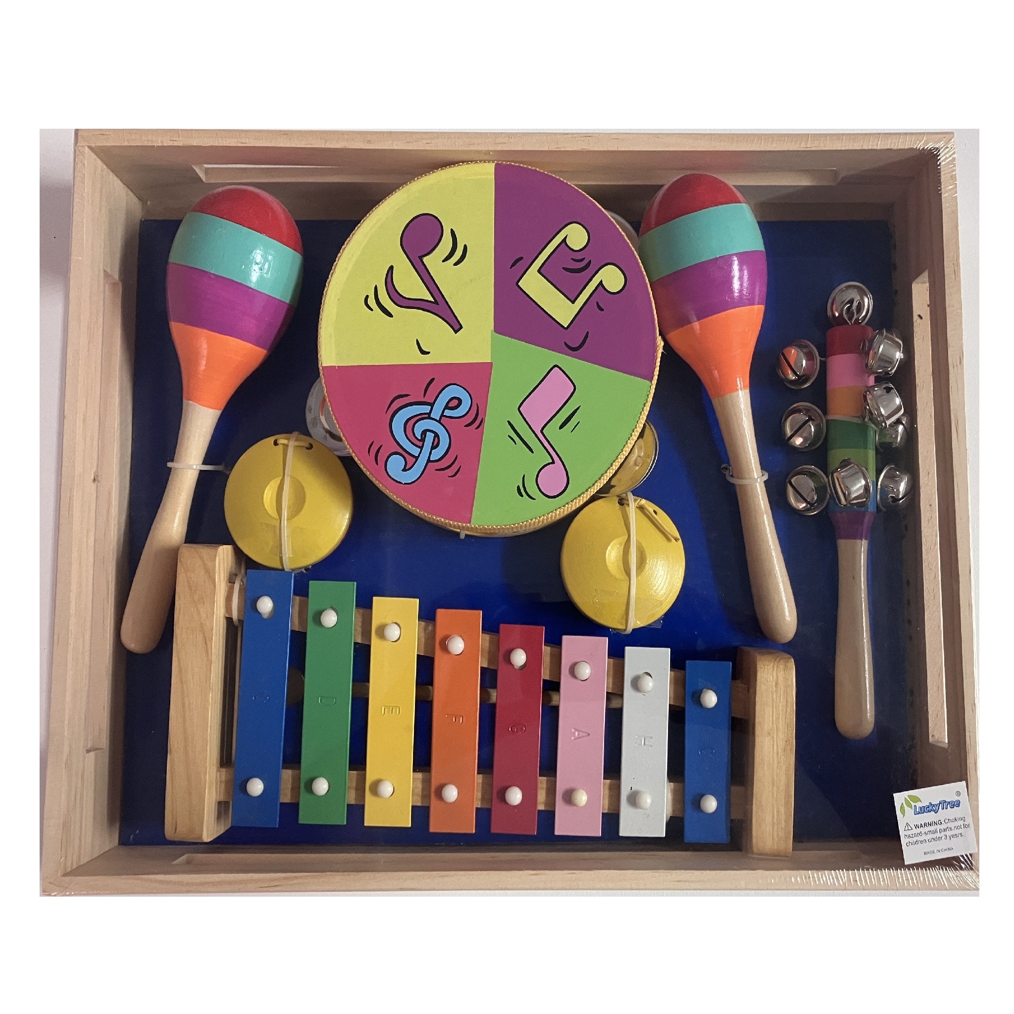 Music Set in Wooden Box - Large - 7pc - Music