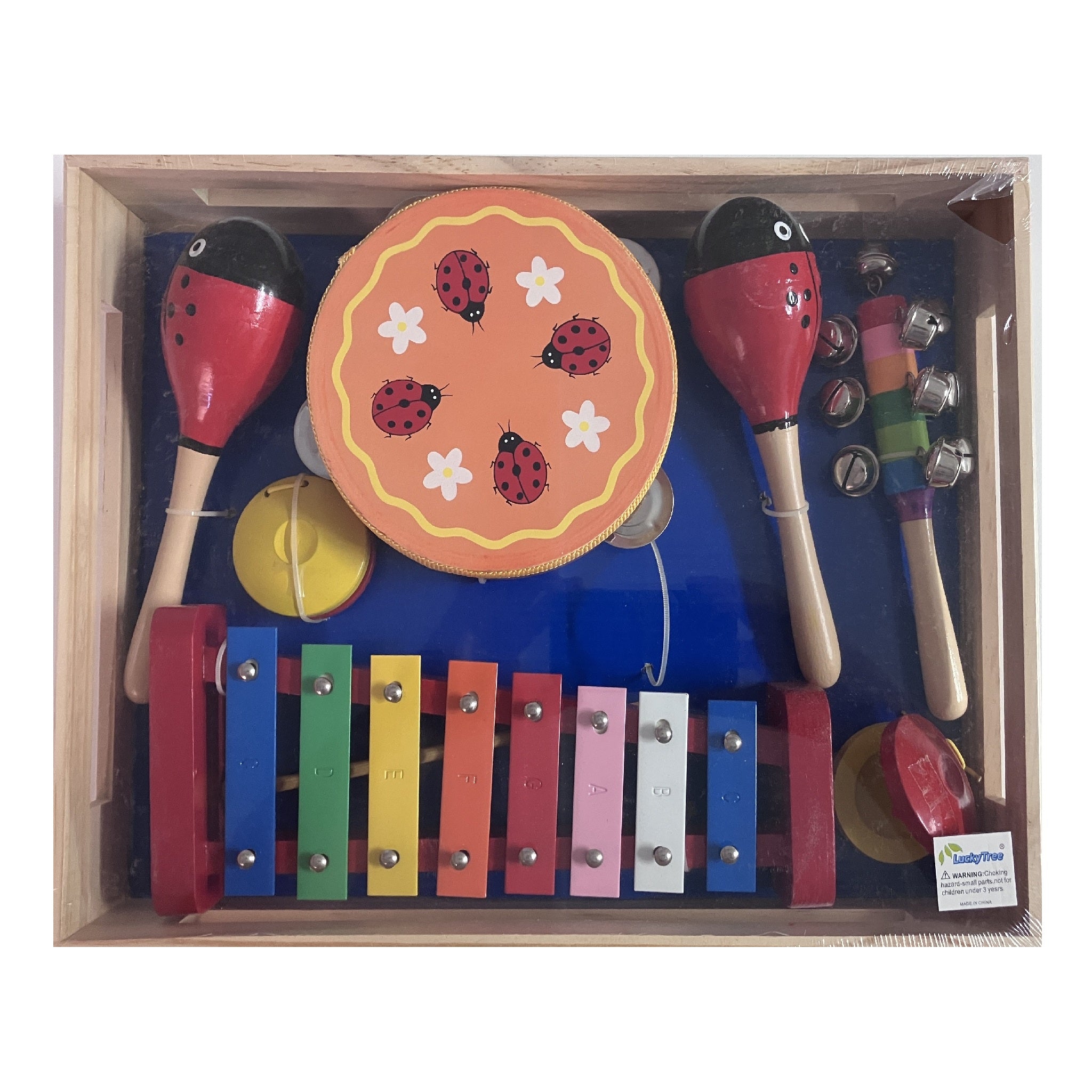 Music Set in Wooden Box - Large - 7pc - Ladybird