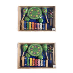 Music Set in Wooden Box - Large - 7pc - Butterflies