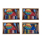 Music Set in Wooden Box - Large - Colourful