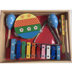 Music Set in Wooden Box - Large - Colourful