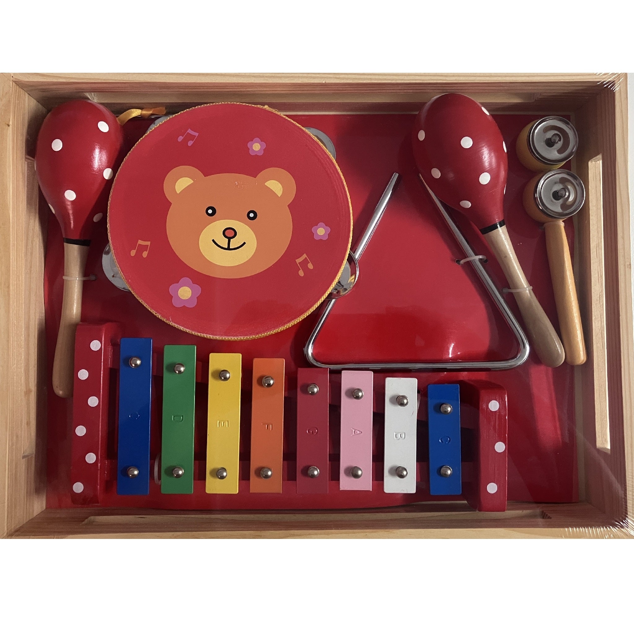 Music Set in Wooden Box - Large - Bear