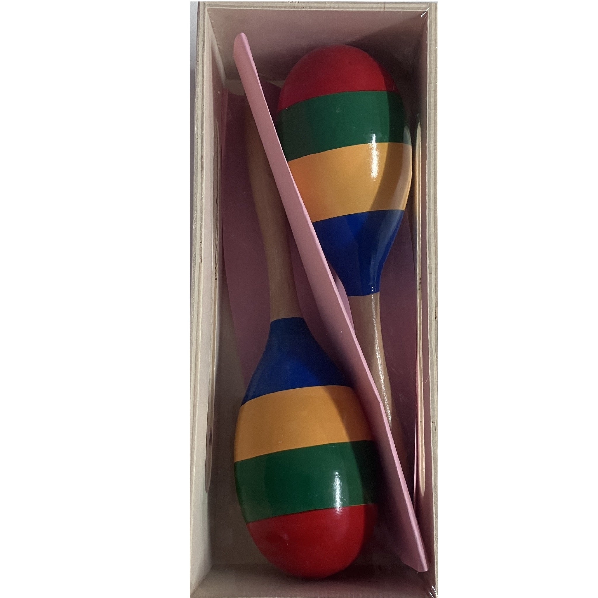 Wooden Maracas in Box - 22cm - RGYB