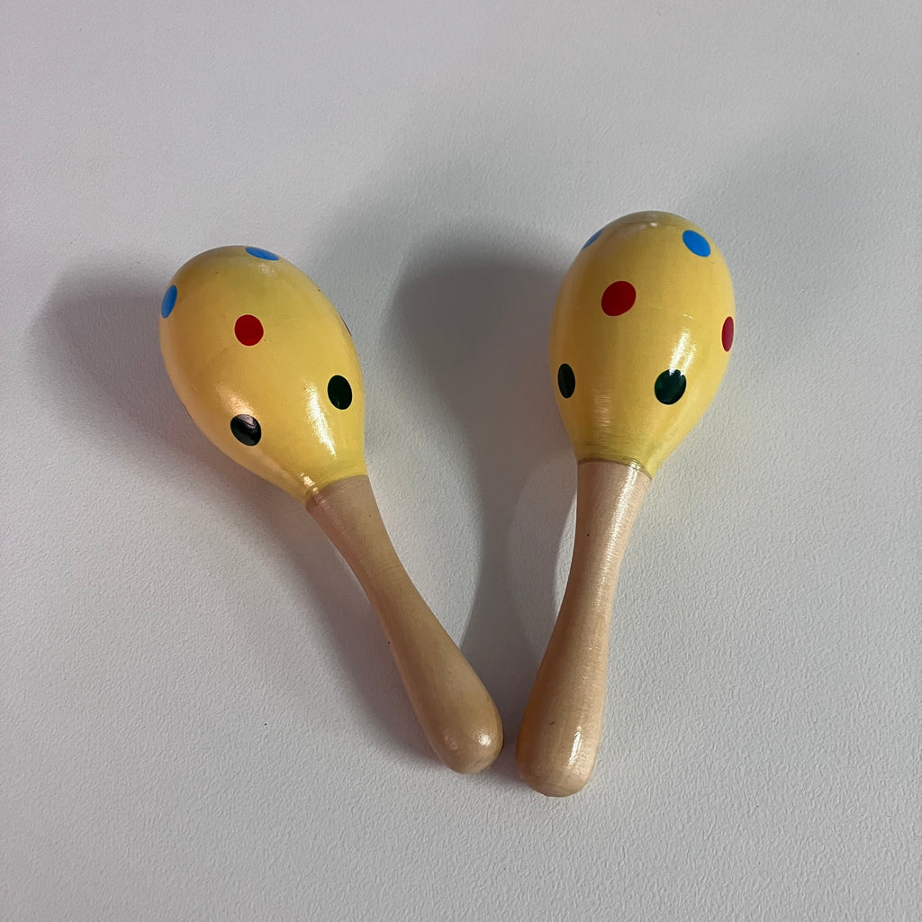 Wooden Maracas - 11cm - Assorted Designs