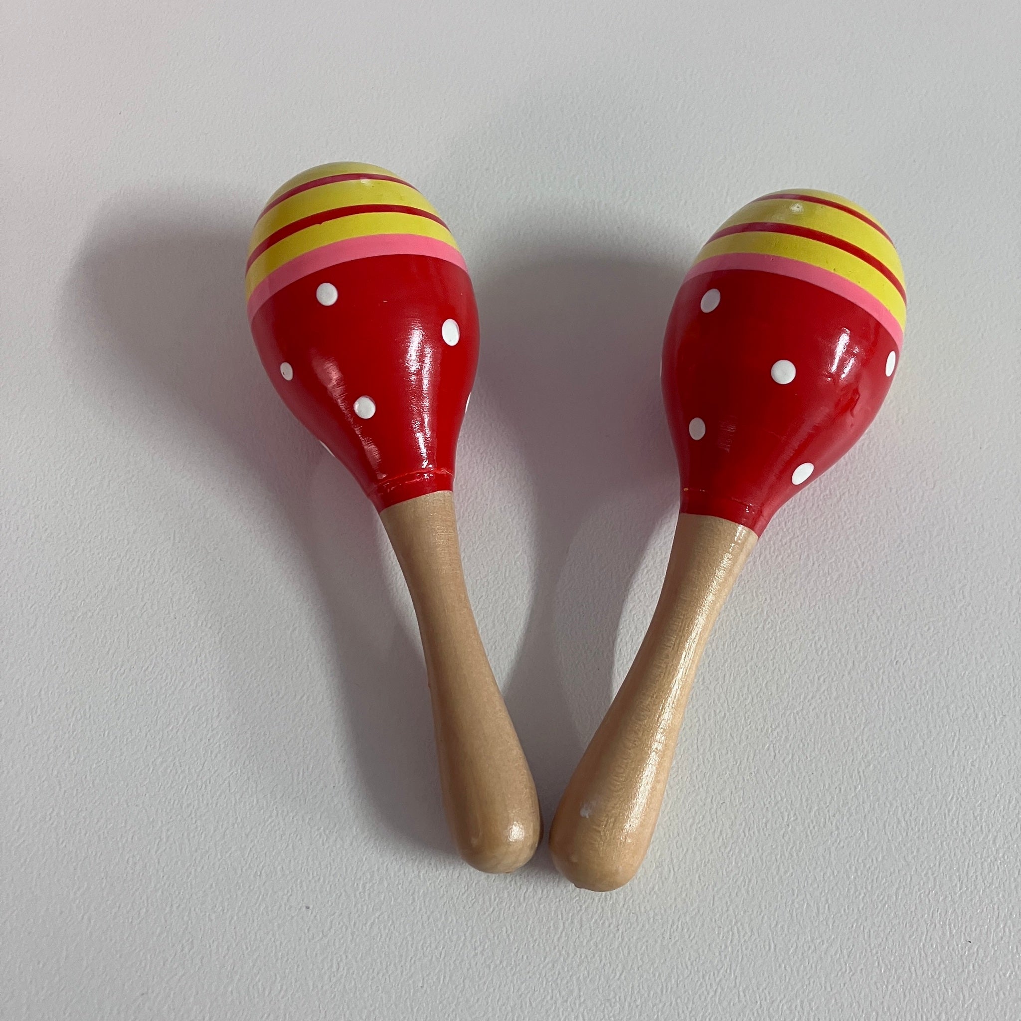 Wooden Maracas - 11cm - Assorted Designs
