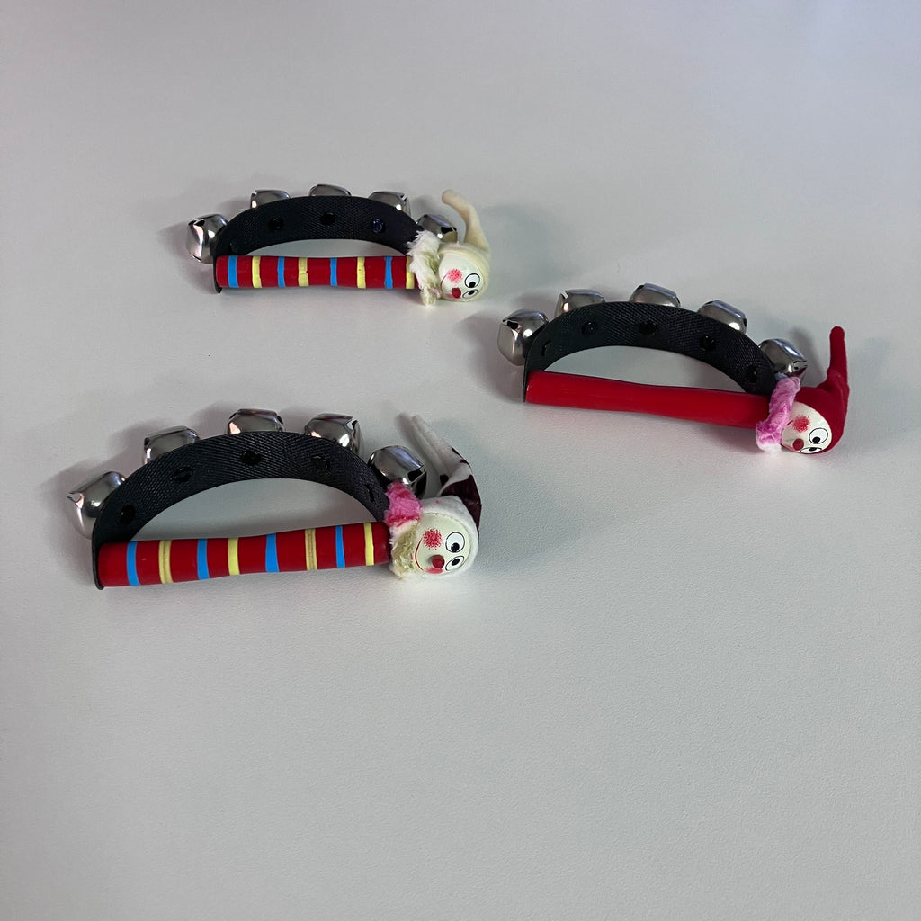 Wooden Clown Hand Bell - Assorted Designs