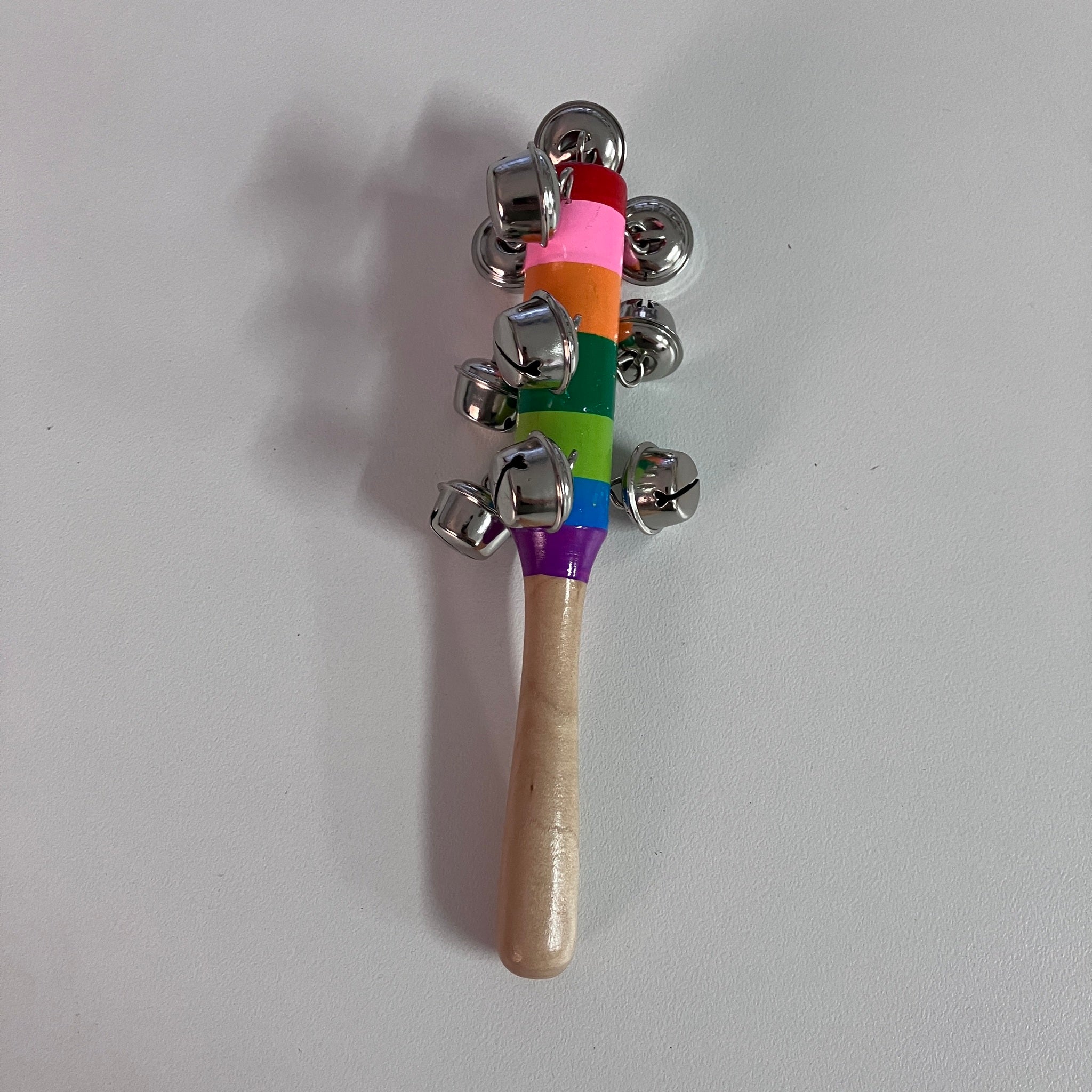 Wooden Bell Stick - Rainbow