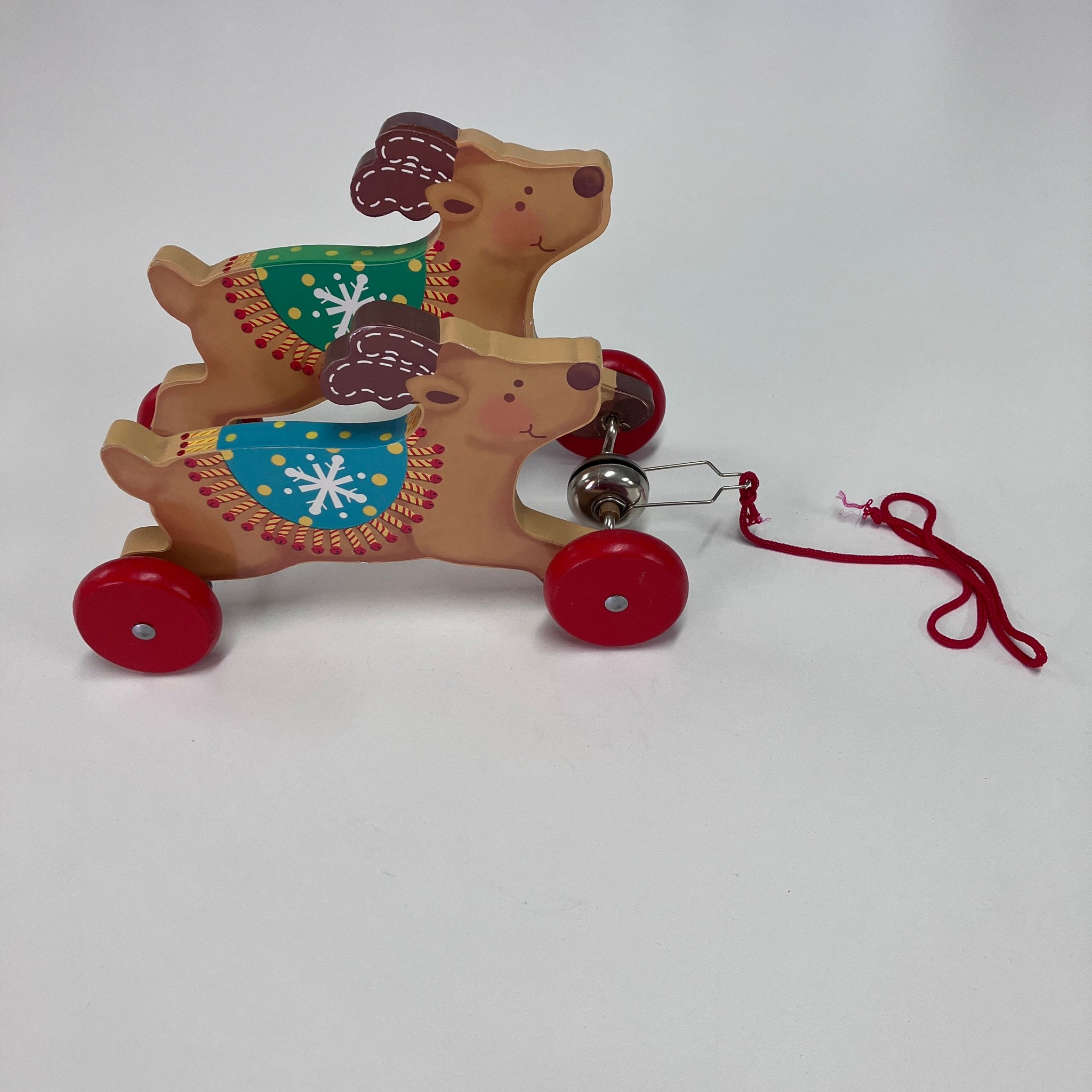 Wooden Pull along Reindeer