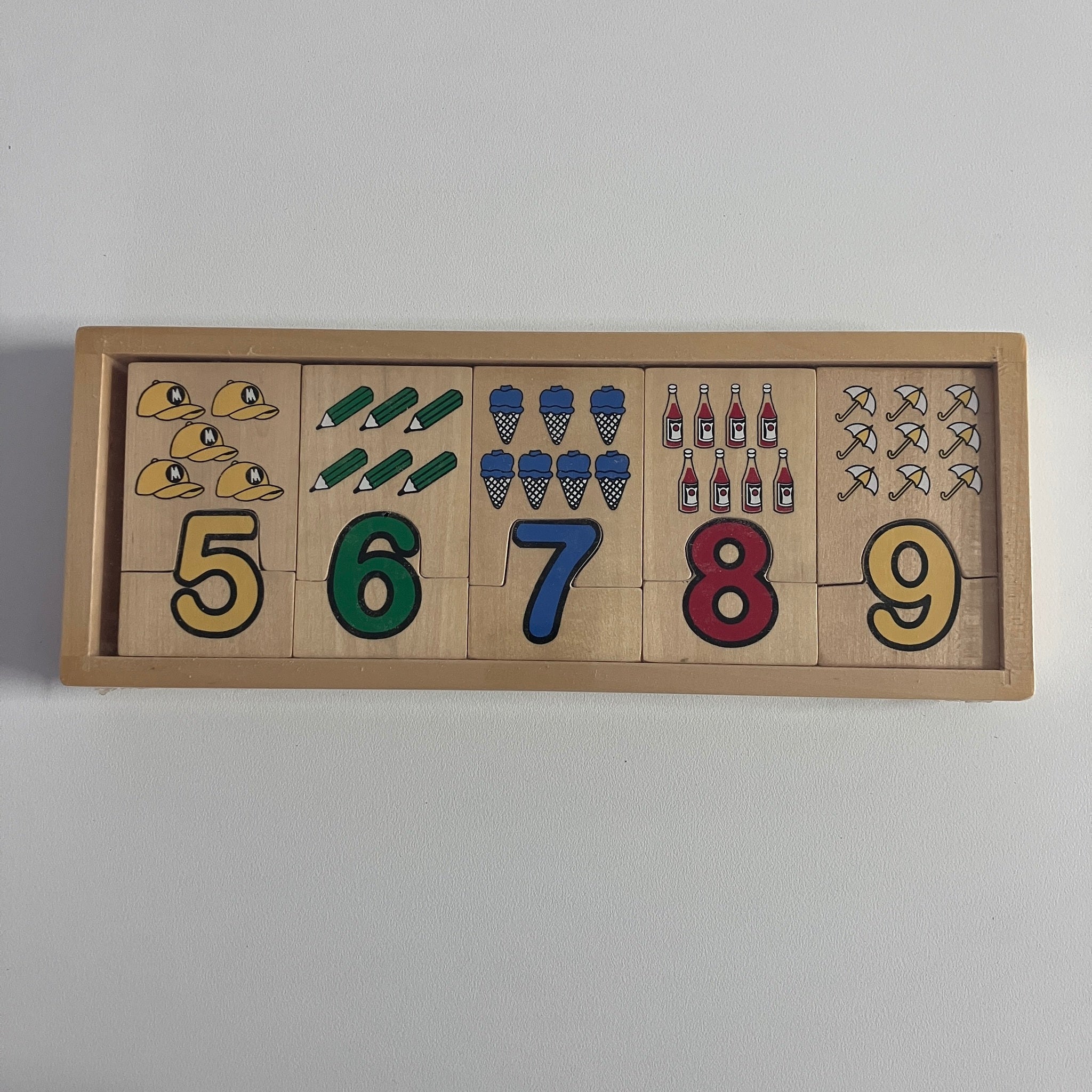 Wooden Puzzle Box - Numbers 0-9