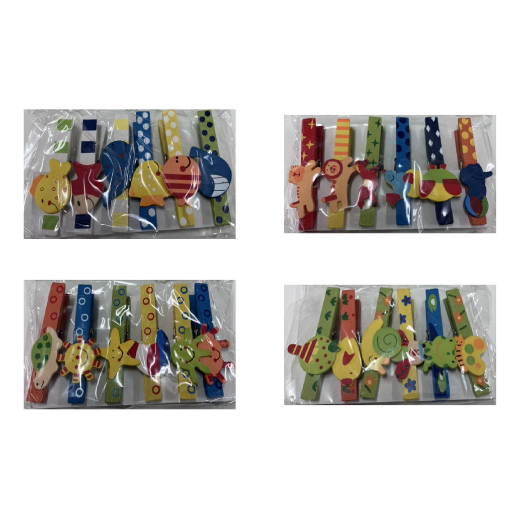 Wooden Magnetic Pegs - Assorted Designs