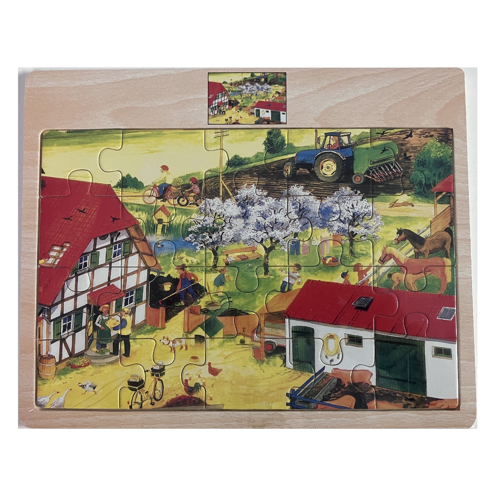 Wooden Jigsaw Puzzle - Ploughing