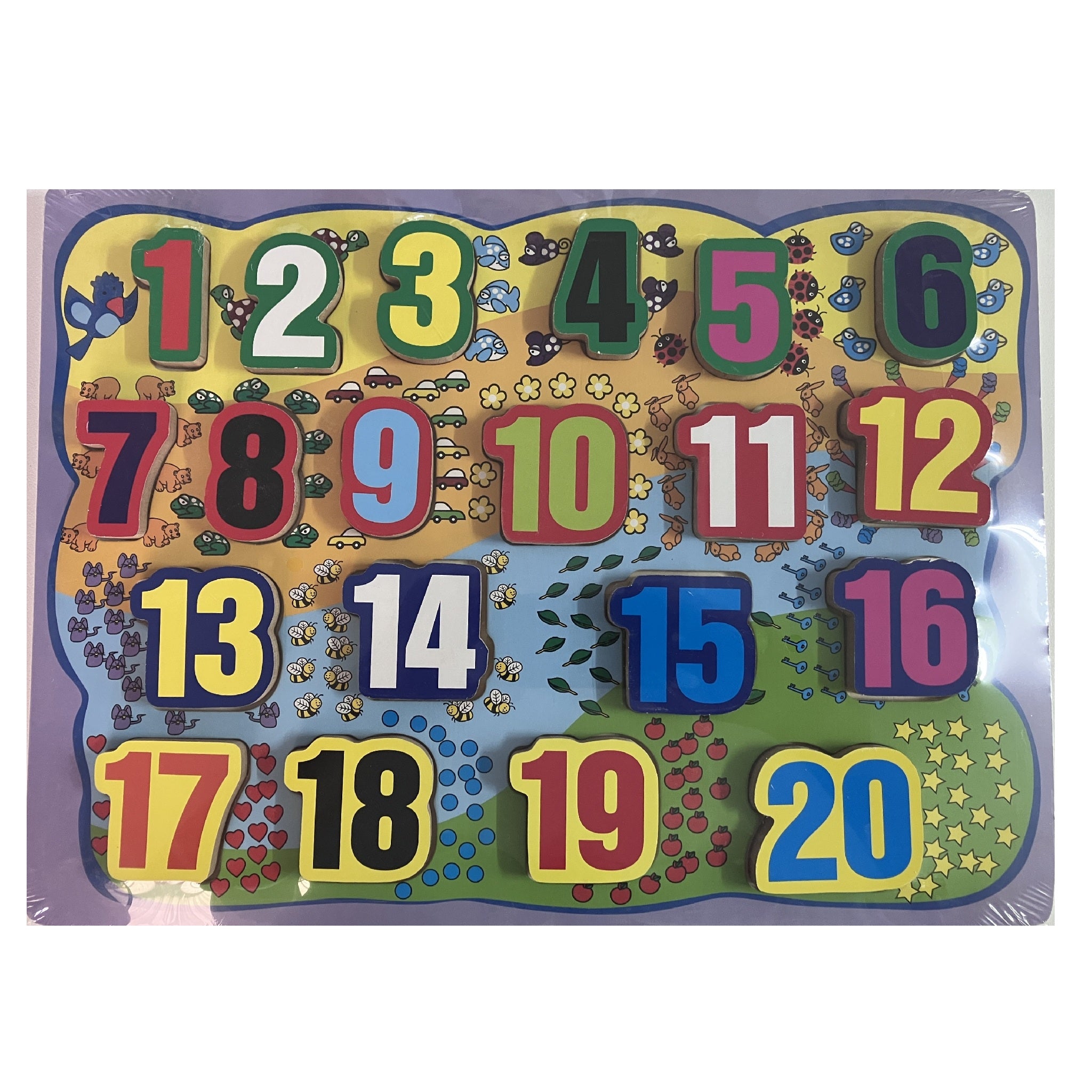 Wooden Block Puzzle - Large - Numbers 1-20