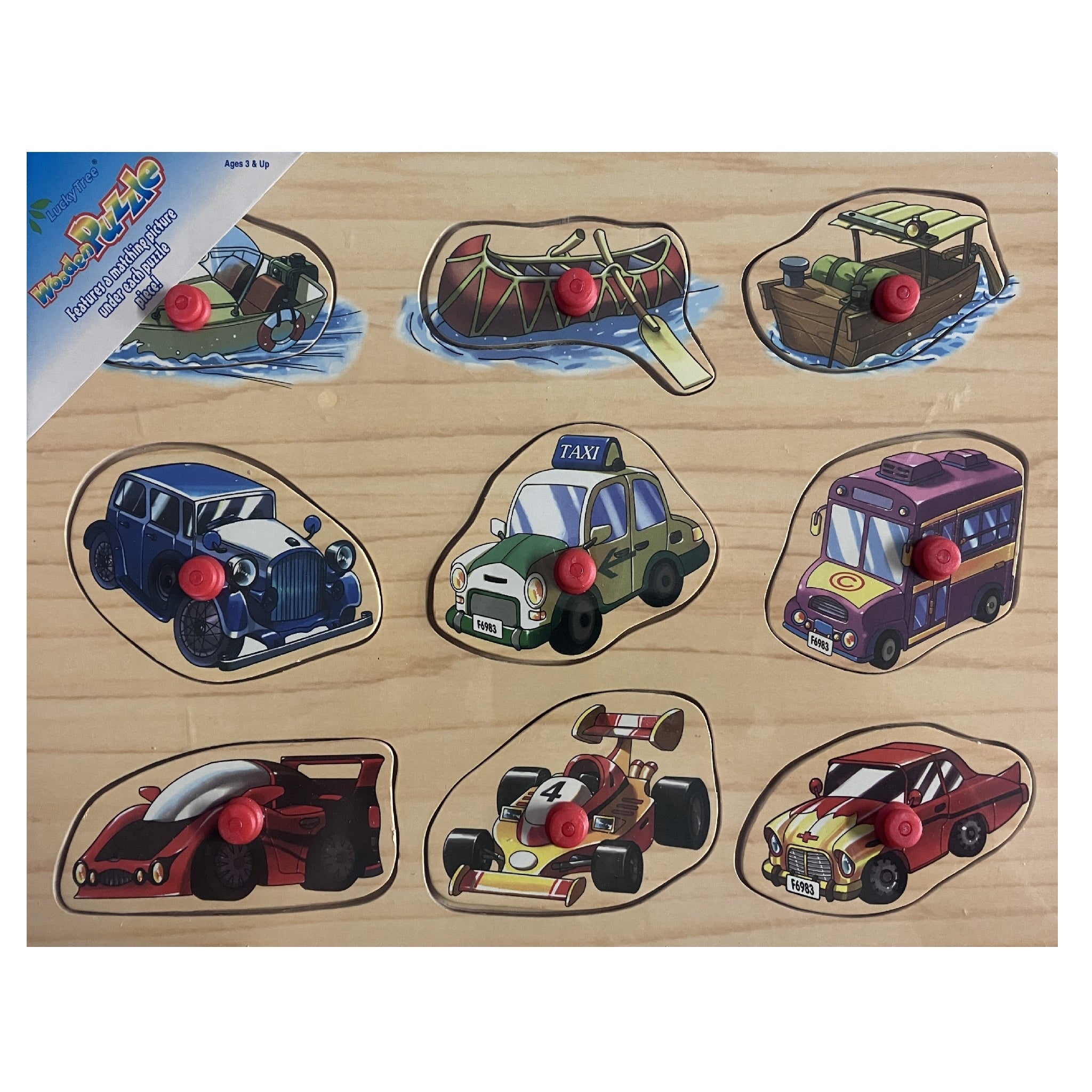 Wooden Puzzle - Transport