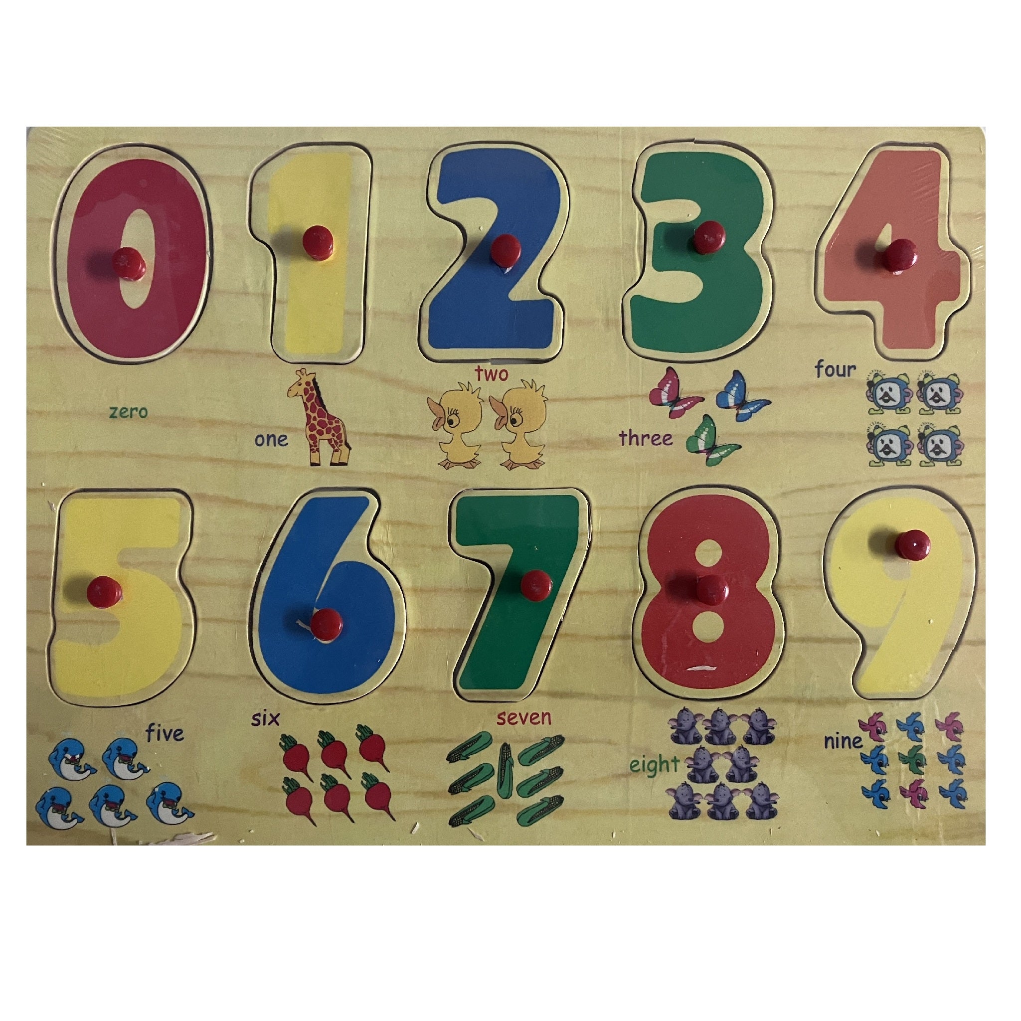 Wooden Puzzle - Numbers 0-9