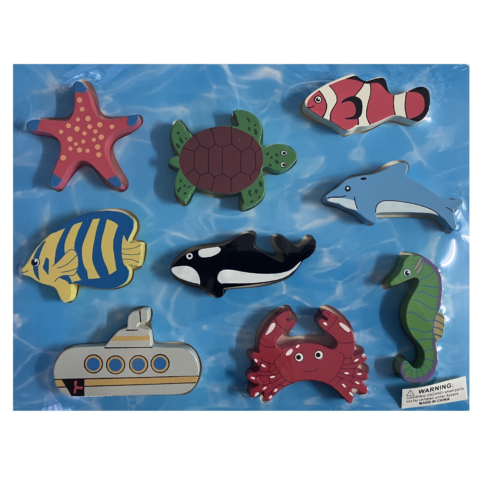Wooden Puzzle - Block - Sealife